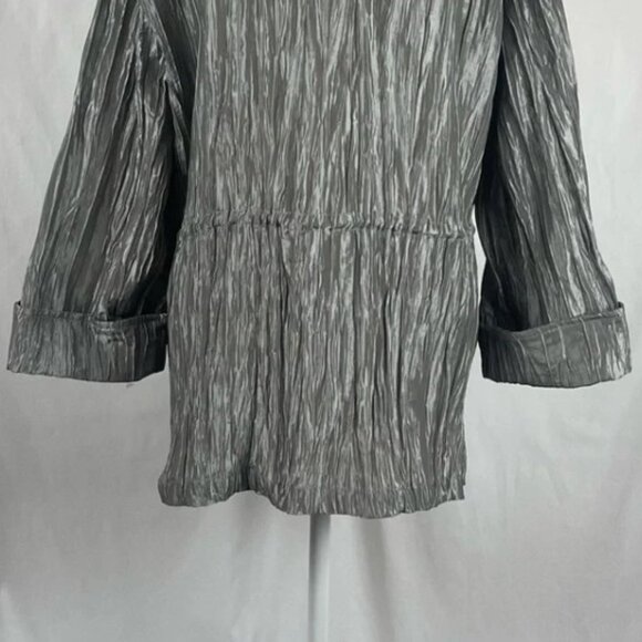 RUBY RD. WOMAN Metallic Silver Textured Jacket Size 24W PLUS NWOT - Picture 7 of 11